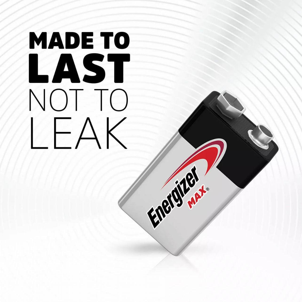 Energizer 9V Max Alkaline Battery Genuine Sealed In Card 6Lr61 Made In Malaysia - 1 PC