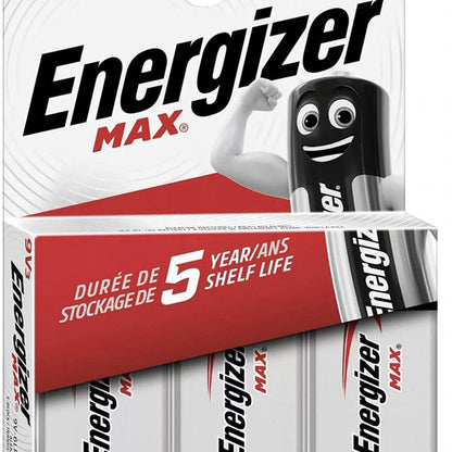 Energizer 9V Max Alkaline Battery Genuine Sealed In Card 6Lr61 Made In Malaysia - 1 PC