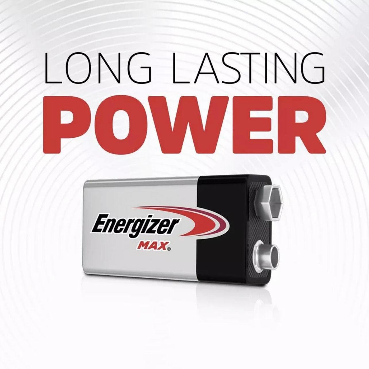 Energizer 9V Max Alkaline Battery Genuine Sealed In Card 6Lr61 Made In Malaysia - 1 PC