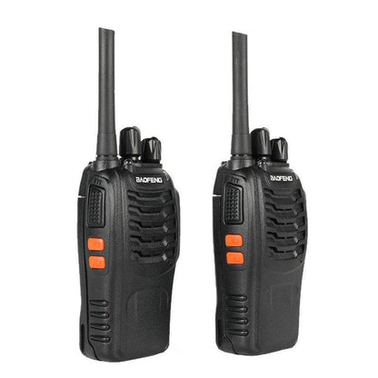 2-6X Bf-88E Two Way Radio Walkie Talkie Uhf 400-470Mhz Handheld and Earbuds - 2 PCS