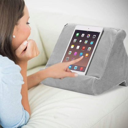 Tablet Pillow Stands For iPad Book Reader Holder Rest Laps Reading Cushion - Blue