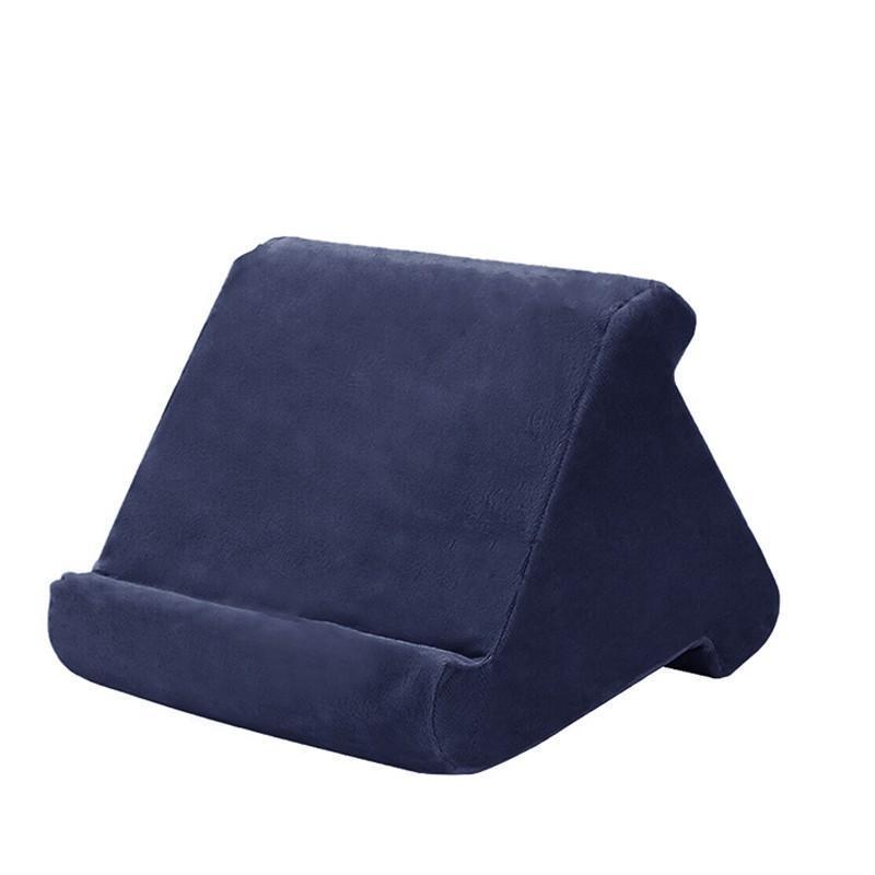 Tablet Pillow Stands For iPad Book Reader Holder Rest Laps Reading Cushion - Blue