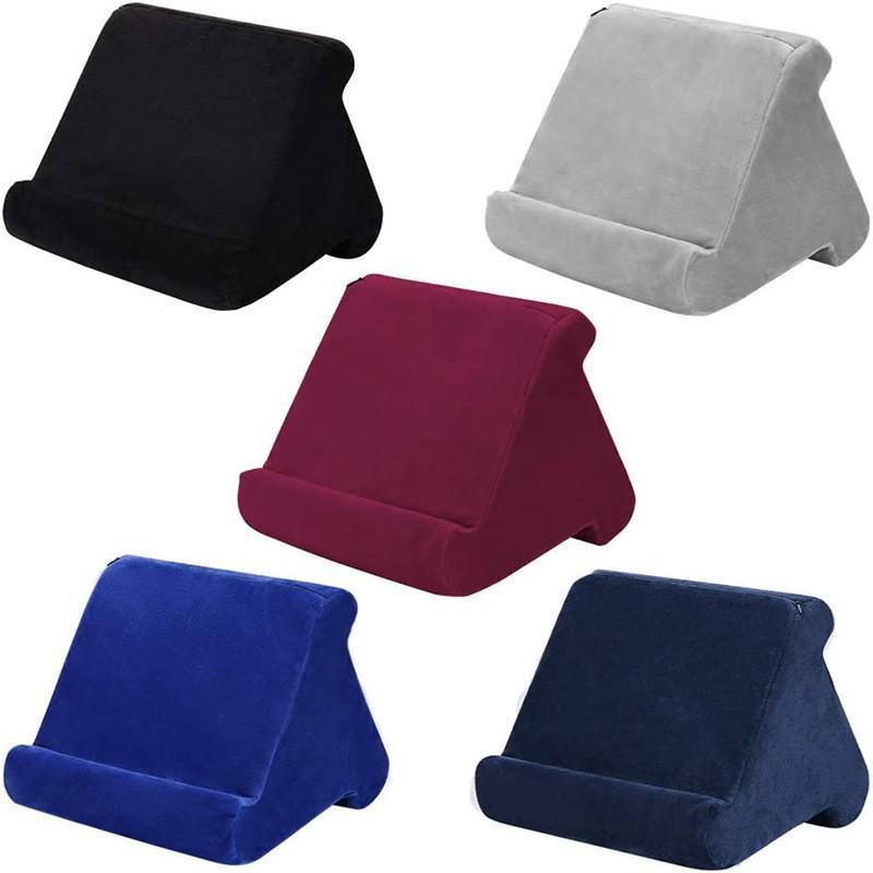 Tablet Pillow Stands For iPad Book Reader Holder Rest Laps Reading Cushion - Dark Blue