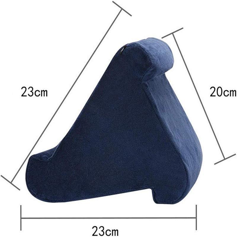 Tablet Pillow Stands For iPad Book Reader Holder Rest Laps Reading Cushion - Dark Blue
