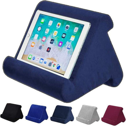 Tablet Pillow Stands For iPad Book Reader Holder Rest Laps Reading Cushion - Dark Blue