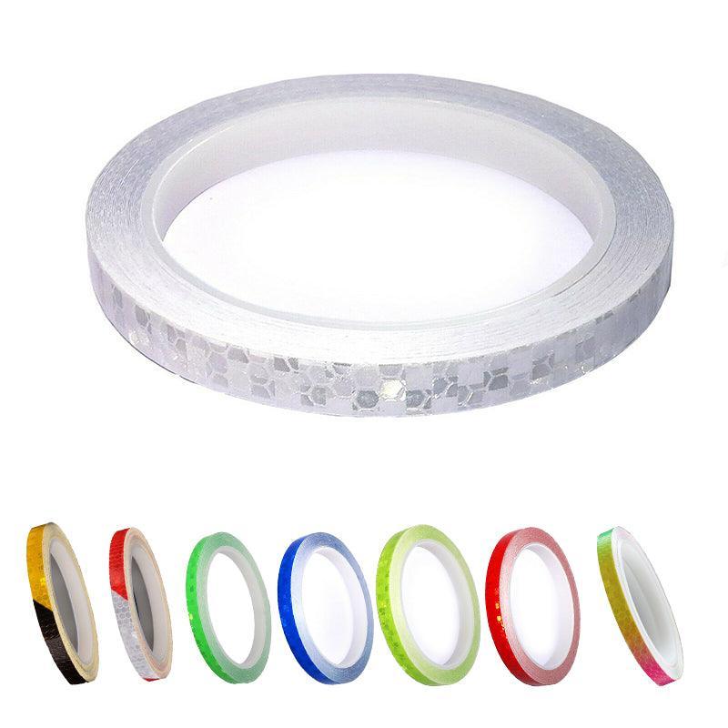 8m Reflective Tape for Bikes Cars Motorcycles Waterproof High Visibility Strip - Black-Yellow