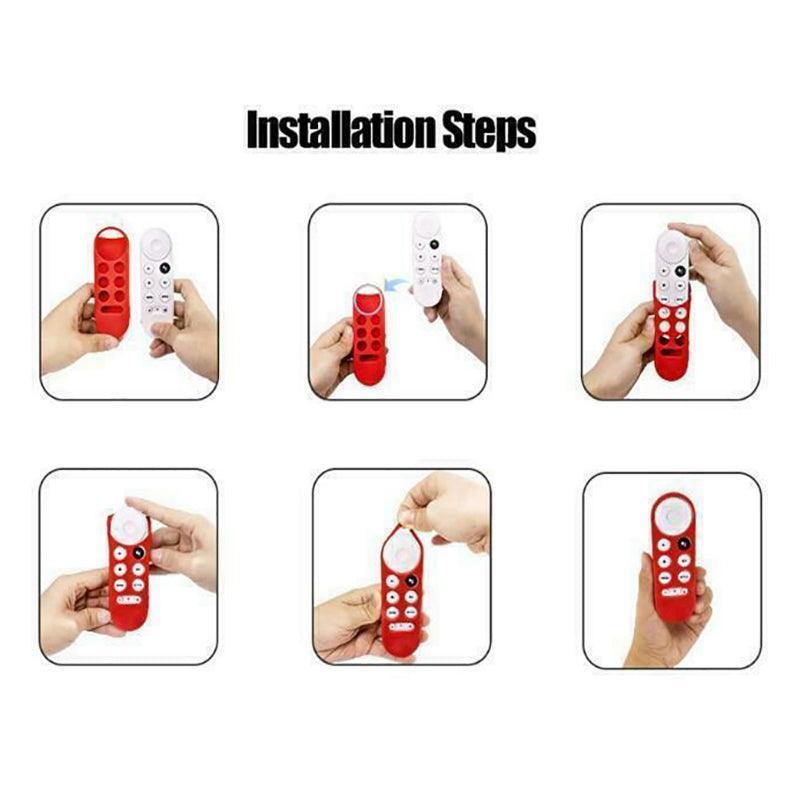 Silicone Case Protective Cover Shell For Google Chromecast Tv 2020 Voice Remote - Blue