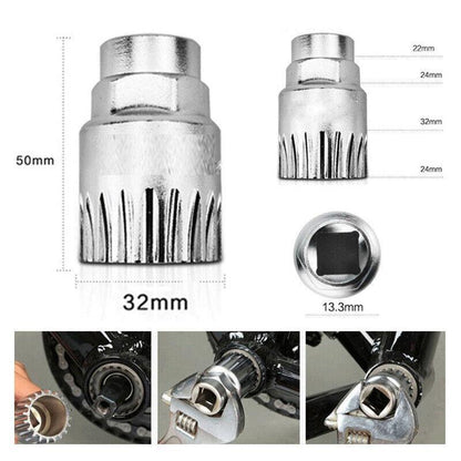 5PCS Bike Repair Tool Kit Crank Puller Chain Breaker Freewheel Bottom Bracket Remover