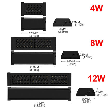 Reptile UVB Lamps Adjustable LED Light for Reptile Tanks Pet Lighting System - 8W