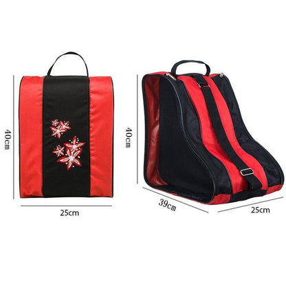 Rollerblading Ice Skate Carry Bag with Adjustable Shoulder Strap for All Ages - Pink