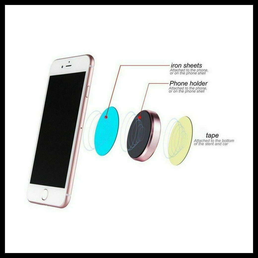 Universal Dashboard Phone Holder Car Mount Stand with Secure Grip - Rose Red *1