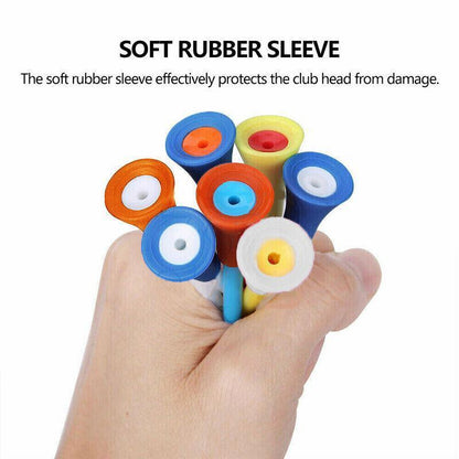 83mm Rubber Golf Tees 30PCS - Colourful Durable Plastic Tees with Soft Cushion Top