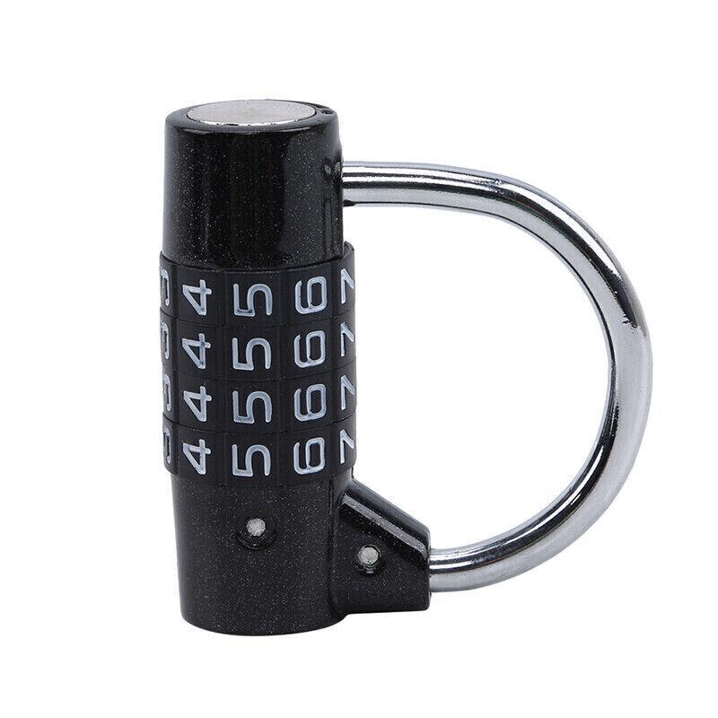 4 Digit Combination Padlock Wide Shackle Password Lock for Locker or Luggage - Blue