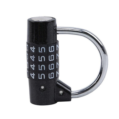 4 Digit Combination Padlock Wide Shackle Password Lock for Locker or Luggage - Silver