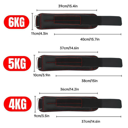 Adjustable Sandbag Gaiter Weight Training Gear for Running and Sports Fitness - Pair of Sandbags (2 x 0.5kg)