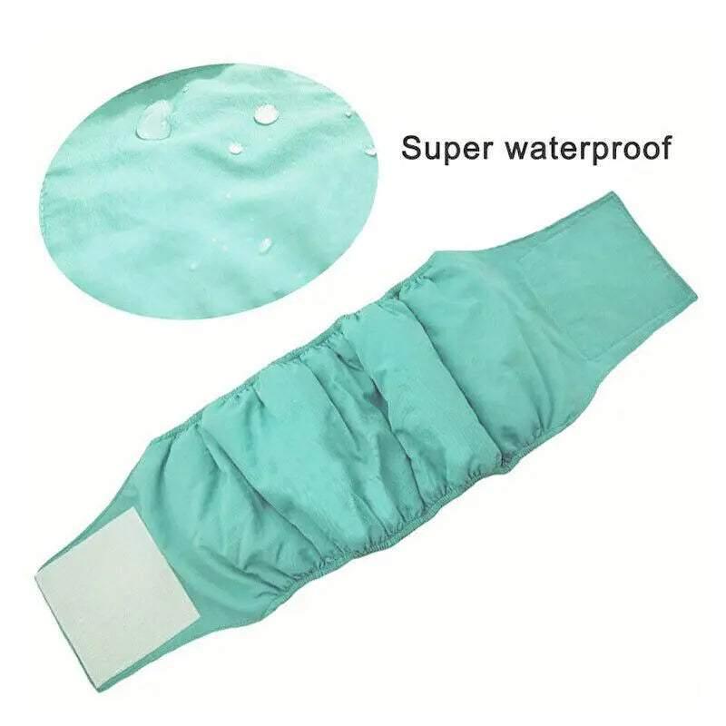 XS Male Dog Puppy Nappy Diaper Belly Wrap Band Sanitary Pants Underpants - Green