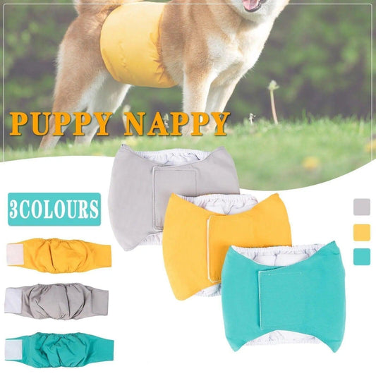 S Male Dog Puppy Nappy Diaper Belly Wrap Band Sanitary Pants Underpants - Grey