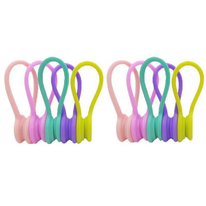 10PCS Cord Clip Organizer Reusable Cable Winder Holder for Desk and Office