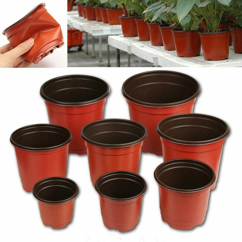20Pcs Plastic Plant Pots Nursery Garden Seedling Flower Growing Containers - BN170-16.8x14cm