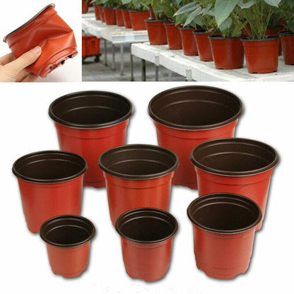 20Pcs Plastic Plant Pots Nursery Garden Seedling Flower Growing Containers - BN170-16.8x14cm