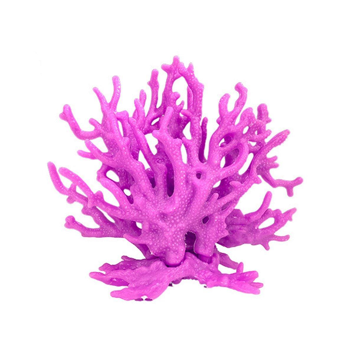 Soft Coral Realistic Water Plants Aquarium Decoration Fish Tank Seawater Set - Purple