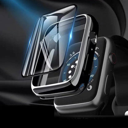 For Apple Watch iWatch Series SE 6 5 4 3 2 1 Case Full Glass Cover 38mm - Blue