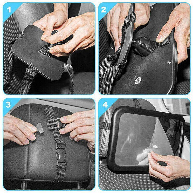 Car Rear Facing Mirror for Little Ones Travel Use Back View Organizer