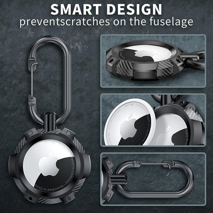 For Apple Airtag Armor Silicone Shockproof Protective Case Air Tag Cover Holder - Blue