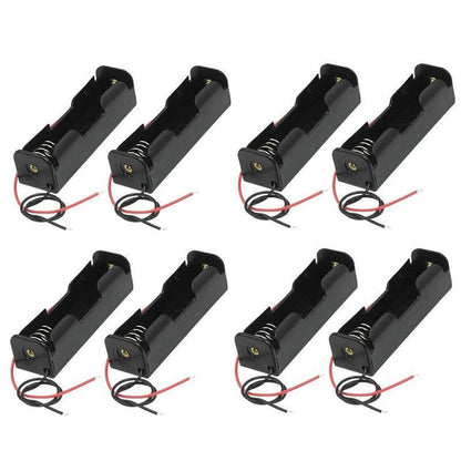 8 Pack 18650 Single Battery Holder Case Rechargeable 18650 Wire Lead Lithium