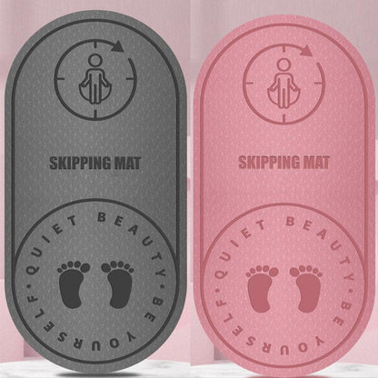 Jump Rope Mat Soundproof Shock Absorbing Mat for Indoor Fitness Yoga Floor Use - Pink