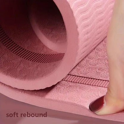 Jump Rope Mat Soundproof Shock Absorbing Mat for Indoor Fitness Yoga Floor Use - Pink