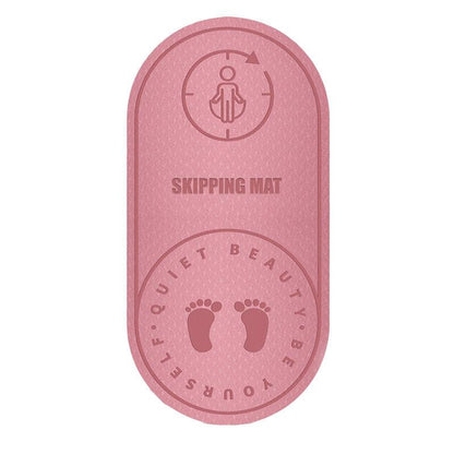 Jump Rope Mat Soundproof Shock Absorbing Mat for Indoor Fitness Yoga Floor Use - Pink
