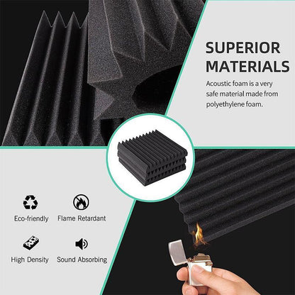 Sound Proofing Acoustic Panels Tiles Foam Studio Egg Shell Insulation Bass Traps - 12PCS