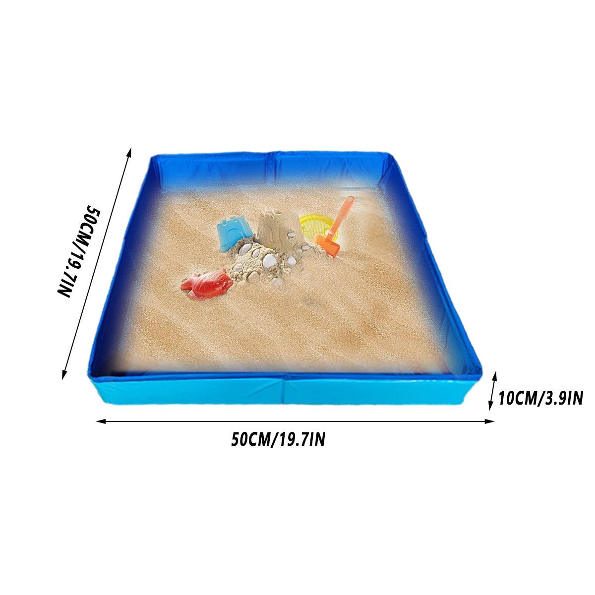 Folding Square Sand Table Portable Play Tray for Indoor Outdoor Use with Beach Toys