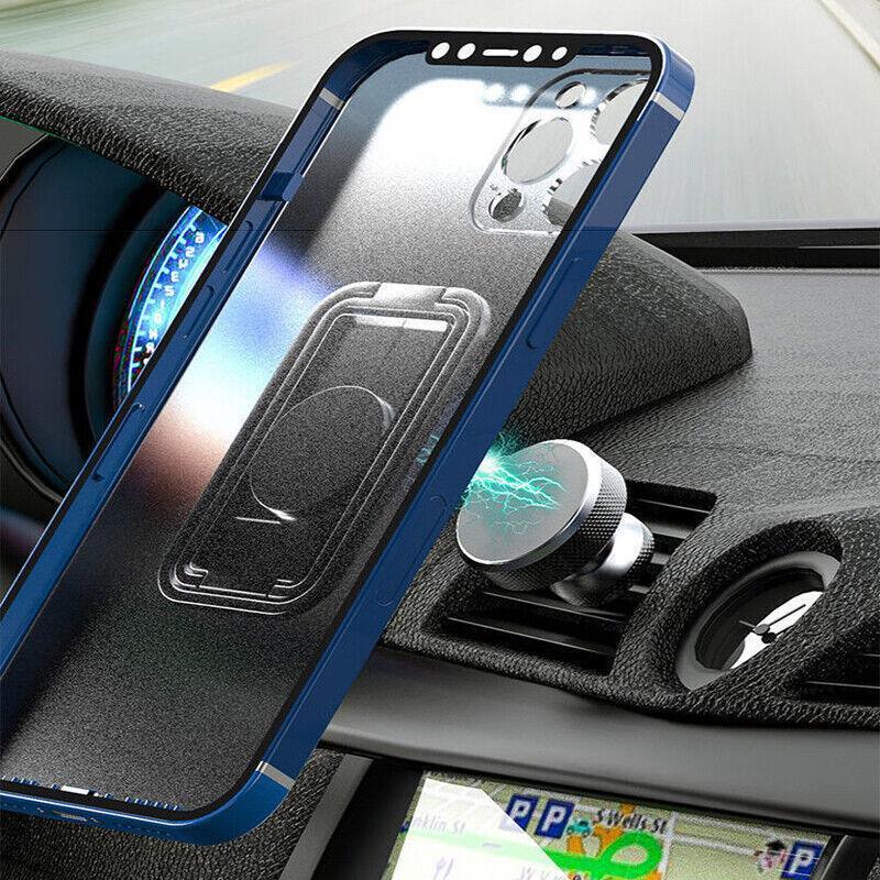 Portable Multifunctional Folding Metal Mobile Phone Holder Bracket Desktop Stand - Black