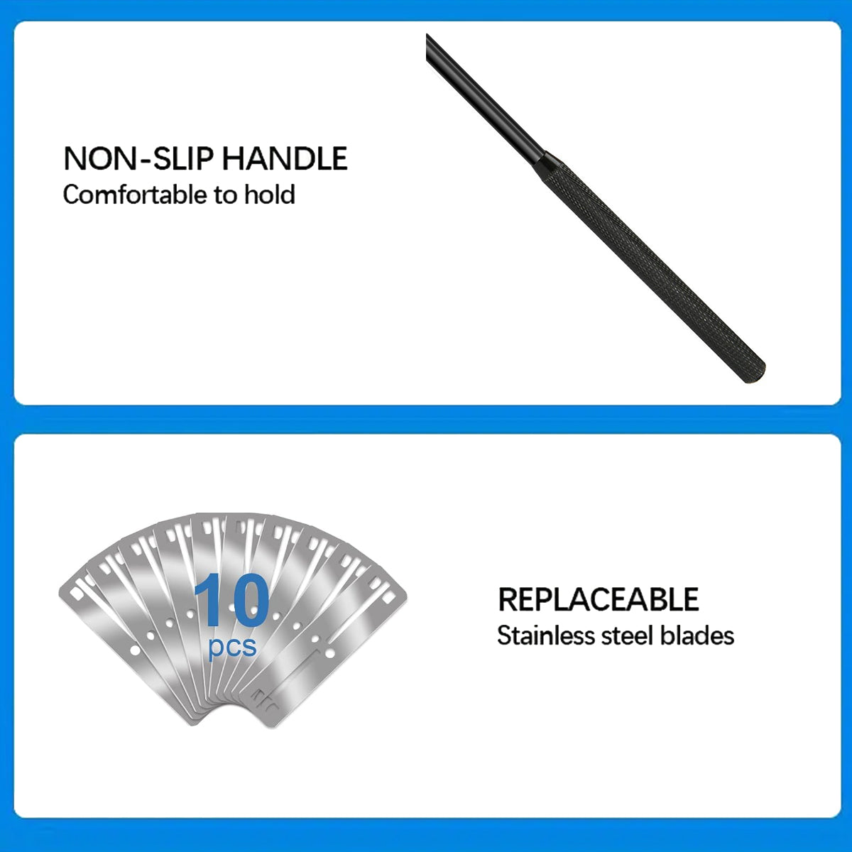 304SS Aquarium Stainless Steel Algae Scraper Blade Fish Tank Glass Cleaner