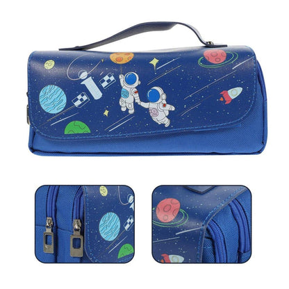 Functional Pencil Case Stationery Bag Pen Holder Storage Organizer for School - 01