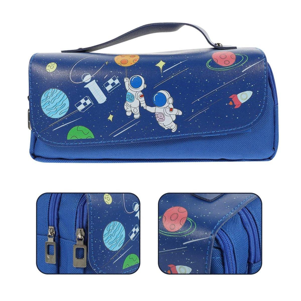 Functional Pencil Case Stationery Bag Pen Holder Storage Organizer for School - 03