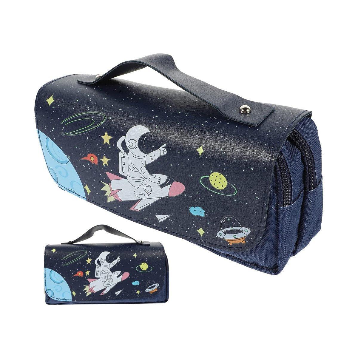 Functional Pencil Case Stationery Bag Pen Holder Storage Organizer for School - 03