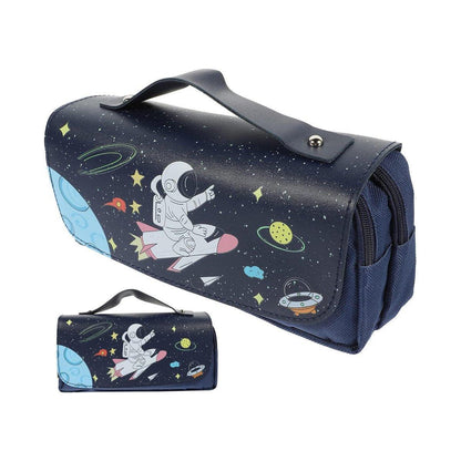 Functional Pencil Case Stationery Bag Pen Holder Storage Organizer for School - 03