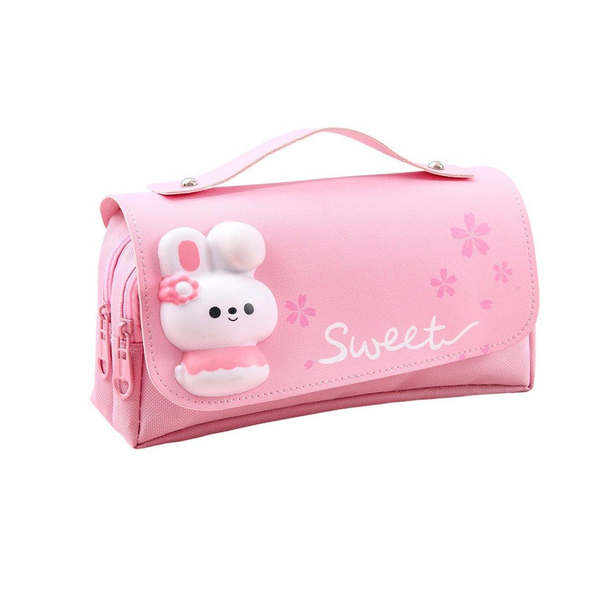 Functional Pencil Case Stationery Bag Pen Holder Storage Organizer for School - 04