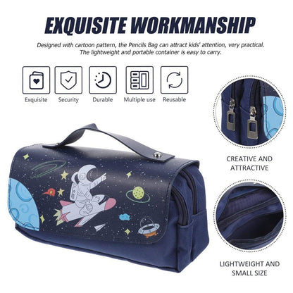 Functional Pencil Case Stationery Bag Pen Holder Storage Organizer for School - 06