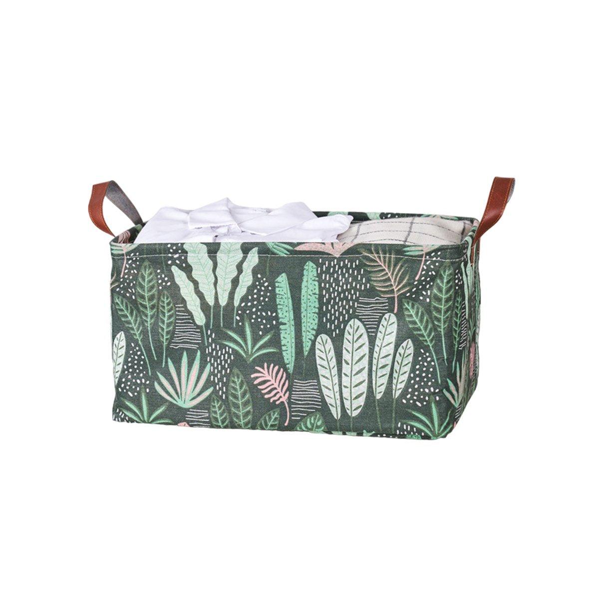 2pcs Foldable Cotton Linen Storage Baskets Home Organizer Box Office Supplies - Little Elephant