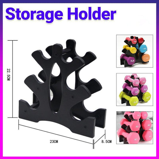 Dumbbell Storage Holder Gym Hand Weight Stand 3-Tier Tree Rack Weights Organizer