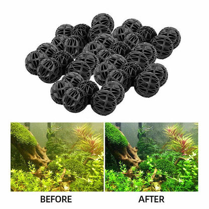 100-300X Bio Balls Aquarium Marine Fish Tank Pond Sump Filter Media Biological - Blue 100PCS