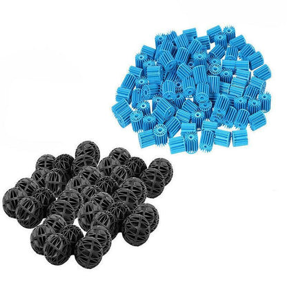 100-300X Bio Balls Aquarium Marine Fish Tank Pond Sump Filter Media Biological - Blue 100PCS