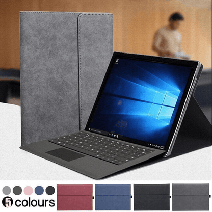 Premium Leather Case Cover Protector For Microsoft Surface Pro 8 - Light Grey