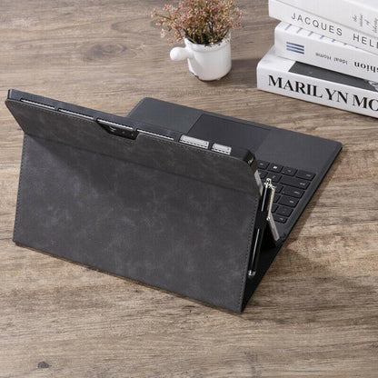 Premium Leather Case Cover Protector For Microsoft Surface Pro 8 - Light Grey
