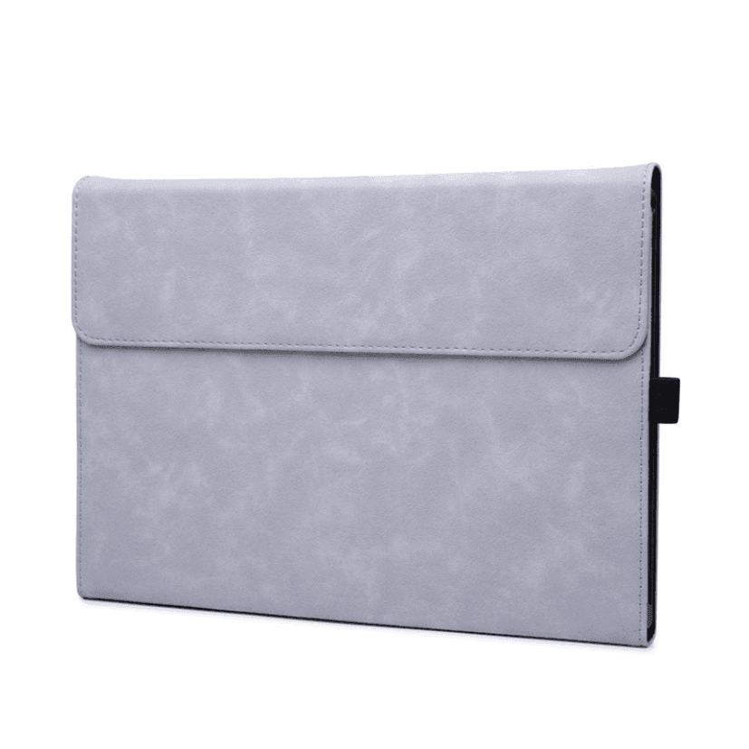 Premium Leather Case Cover Protector For Microsoft Surface Pro 8 - Light Grey