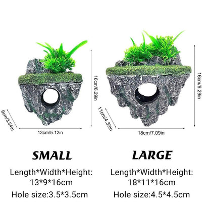 Fish Tank Aquascape Hoverstone Decoration Natural Rock Landscaping for Aquarium - S